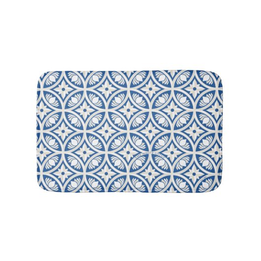 Coastal Lotus Tegel Pattern - De Witte Lotus Badmat (Voorkant)