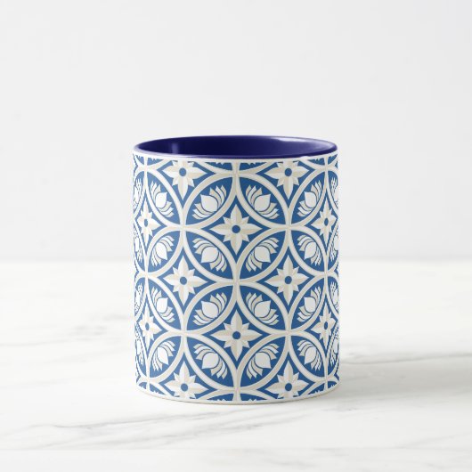 Coastal Lotus Tegel Pattern - De Witte Lotus Mok (Midden)