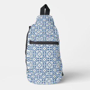 Coastal Lotus Tegel Pattern - De Witte Lotus Sling Bag