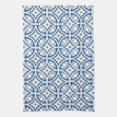 Coastal Lotus Tegel Pattern - De Witte Lotus Theedoek (Verticaal)