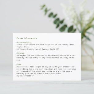 Coastal Love Sandy Beach Minimalistische Line Art Informatiekaartje