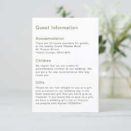 Coastal Love Sandy Beach Minimalistische Line Art  Informatiekaartje