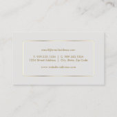 Coastal Luxury Visitekaartje – wit marmeren design (Achterkant)