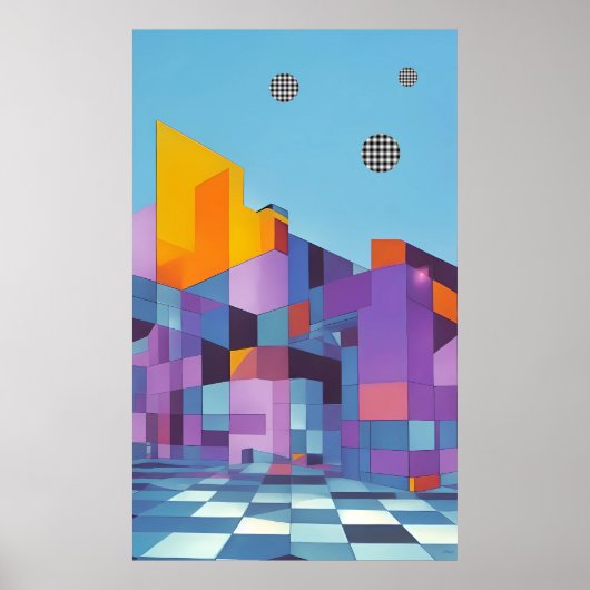 Coastal Modern Manor (Versie A) - Ken Gage Art Poster (Voorkant)