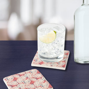 Coastal Monstera Leaf Patterned Stone Onderzetter