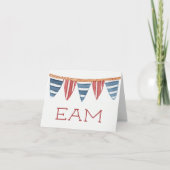 Coastal Nautical Beach Flags Monogram (Devant)