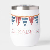 Coastal Nautical Beach Flags Personalized (Voorkant)