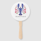 Coastal Nautical Beach Wedding Program Handwaaier (Voorkant)