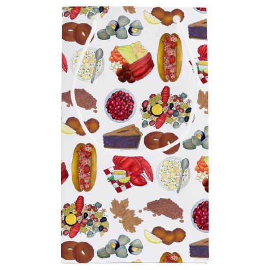 Coastal New England Foods Northeast America USA Klein Cadeauzakje (Achterkant)