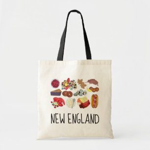 Coastal New England Foods Northeast America USA Tote Bag