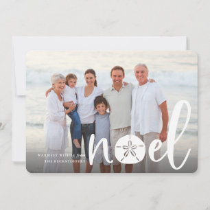 Coastal Noel Holiday Photo Card Feestdagenkaart