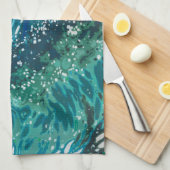 Coastal Ocean Wave Kitchen Towel van Margaret Juul Theedoek (Quarter Fold)