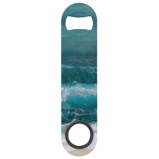 Coastal Ocean Wave Nautical Photo Bottle Opener (Devant)
