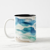 Coastal Ocean Waves Watercolor Mug (Gauche)