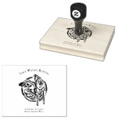 Coastal Oyster Illustration Rubber Stamp Rubberstempel (Gestempeld)