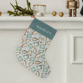 Coastal Oyster Personalized Kleine Kerstsok
