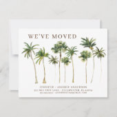 Coastal Palm Tree Moving Announcement Kaart (Voorkant)