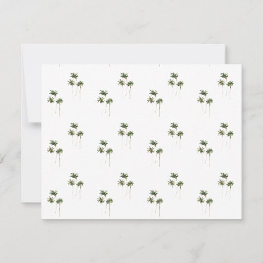 Coastal Palm Tree Moving Announcement Kaart (Achterkant)