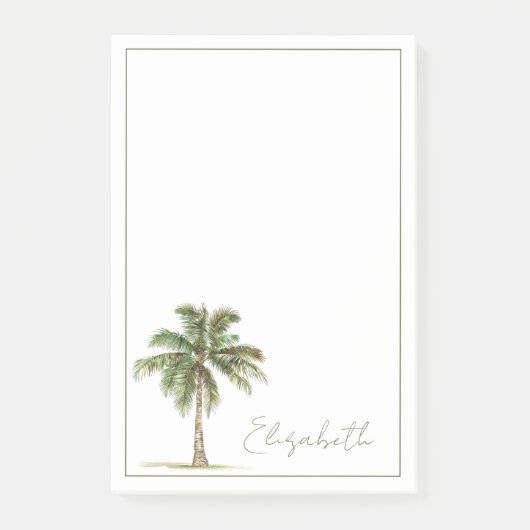 Coastal Palm Tree Personalized Post-it® Notes (Voorkant)