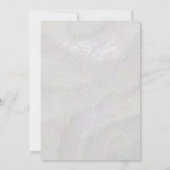 Coastal Parelzand Strand Oceaan Elegante bruiloft Kaart (Achterkant)