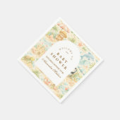 Coastal Pastel Animals Baby Shower Servet (Hoek)