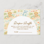 Coastal Pastel Animals Diapper Raffle Informatiekaartje (Voorkant)