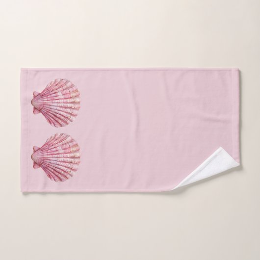 Coastal Pink Seashell Bad Handdoek (Handdoek)