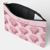 Coastal Pink Seashell gepersonaliseerd Etui (Open)