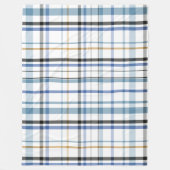 Coastal Plaid Charm: Strandgeïnspireerd Fleece Deken (Voorkant)