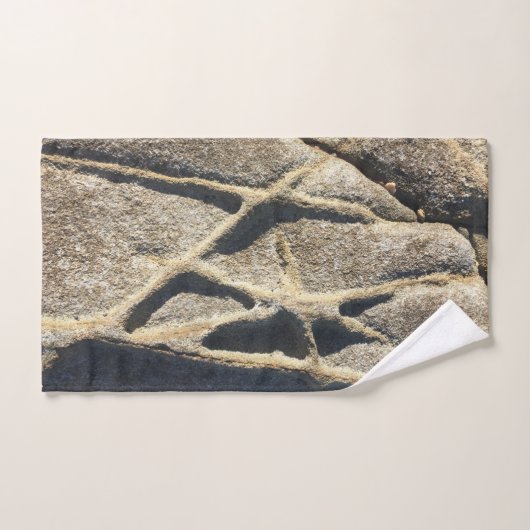 Coastal Rock Formation Star Motif Beach (Serviette à main)