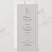 Coastal Sailboat Nautical Formal Wedding Program (Voorkant)