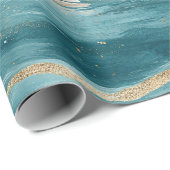 Coastal Sailboat Waves Nautical Pattern (3) Cadeaupapier (Rol Hoek)