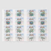 Coastal Sea Turtles in a Jar Decoupage  Tissuepapier (Voorkant)