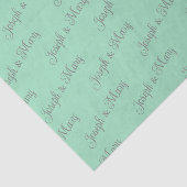 Coastal Seafoam Elegant Gray Script Ocean Wedding Tissuepapier (Detail)