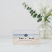 Coastal Seashell Brand Logo Visitekaartje (Staand voorkant)