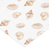 Coastal Seashell Oceanside Beach Nautical Korte Tafelloper (Hoek)