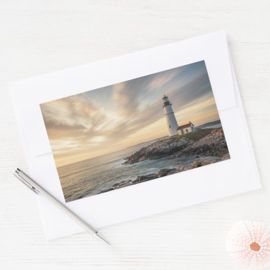Coastal Serenity Lighthouse Stickers (4-Pack) (Enveloppe)