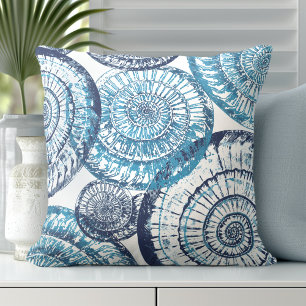 Coastal Shell Blauw Wit Sierkussen