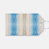 Coastal Shoreline Salty Wavy Repeteren Patroon Cadeaulabel (Voorkant (Horizontaal))