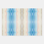 Coastal Shoreline Salty Wavy Repeteren Patroon Inpakpapier Vel (Voorkant 3)