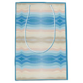 Coastal Shoreline Salty Wavy Repeteren Patroon Medium Cadeauzakje (Voorkant)