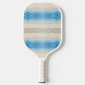 Coastal Shoreline Salty Wavy Repeteren Patroon Pickleball Paddle (Achterkant)