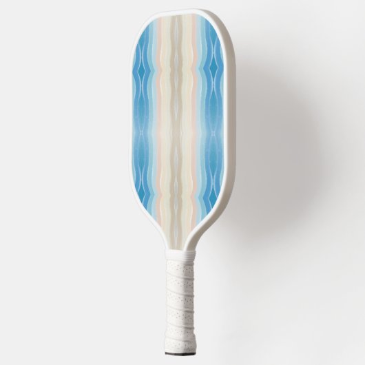 Coastal Shoreline Salty Wavy Repeteren Patroon Pickleball Paddle (Links)