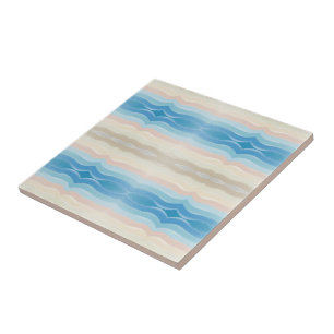 Coastal Shoreline Salty Wavy Repeteren Patroon Tegeltje