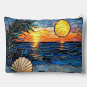Coastal Stained Glass Zipper Pouch Etui (Achterkant)