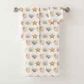 Coastal Starfish and Seashells Bad Handdoek (Insitu)
