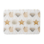 Coastal Starfish and Seashells Badmat (Voorkant)
