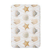 Coastal Starfish and Seashells Badmat (Voorkant Verticaal)
