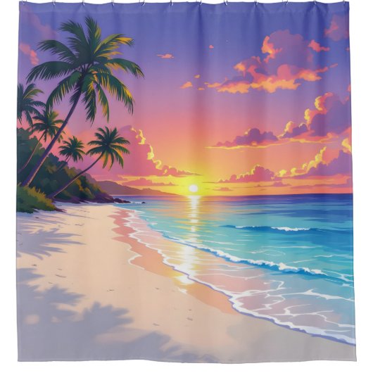 Coastal Stillness - Douchegordijn (Voorkant)