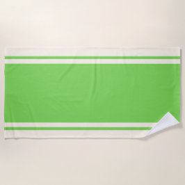 Coastal Stripe Beach Towel - Lime & Cream Strandlaken
